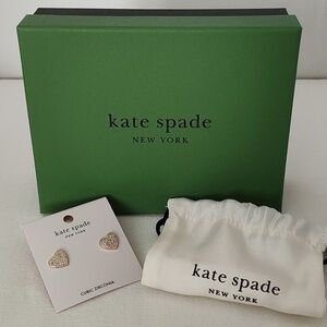 New Kate Spade Heart Earrings Set